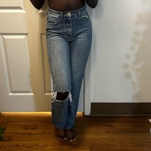 PLT TALL Distressed Straight Leg Denim Jean